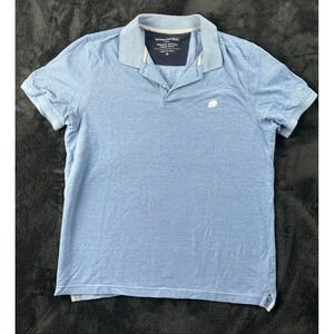 Banana Republic Mens Blue Organic Cotton Pique Polo Shirt Elephant Logo Size M